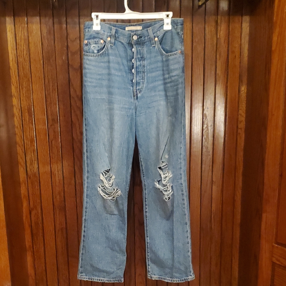 ❤️ LEVI'S SIZE 28 Classic Blue Distressed Women's Jeans